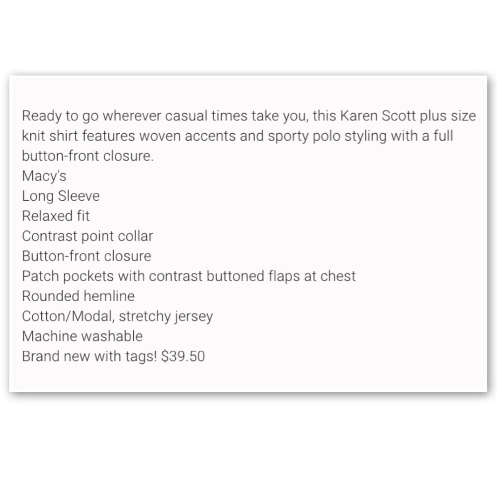 NWT Karen Scott Macy's 2 Piece Fall Bundle Plus 1X - Picture 3 of 10